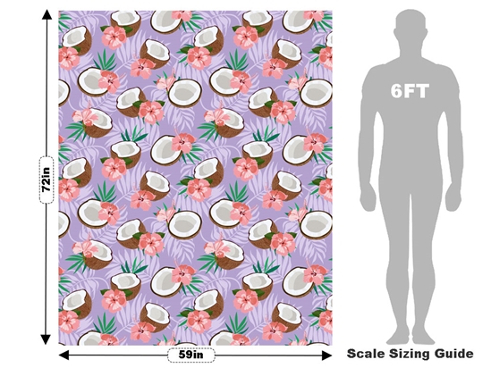 Purple Hibiscus Fruit Vehicle Wrap Scale