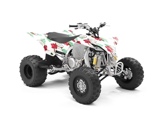 Red Hibiscus Fruit ATV Wrapping Vinyl