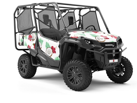 Red Hibiscus Fruit Utility Vehicle Vinyl Wrap