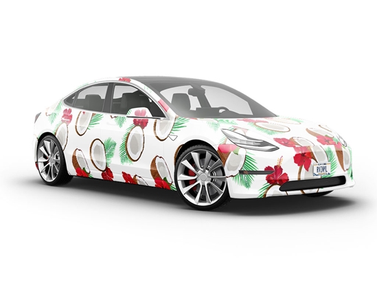 Red Hibiscus Fruit Vehicle Vinyl Wrap