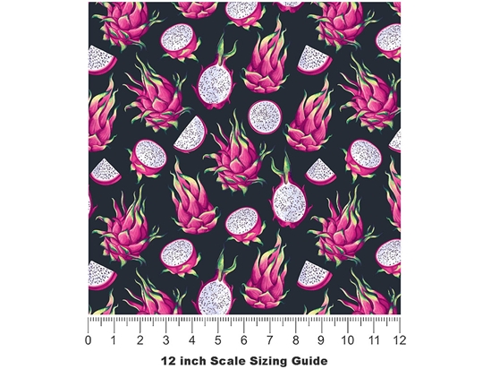 Pitaya Passion Fruit Vinyl Film Pattern Size 12 inch Scale