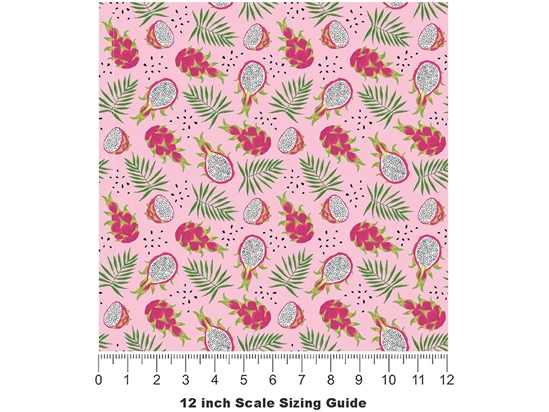 Strawberry Pears Fruit Vinyl Film Pattern Size 12 inch Scale