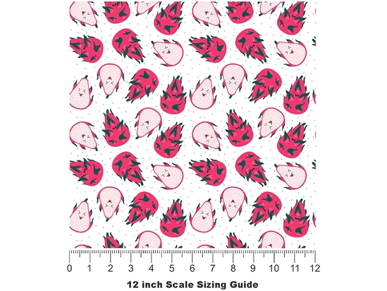 Sugar Dragons Fruit Vinyl Film Pattern Size 12 inch Scale