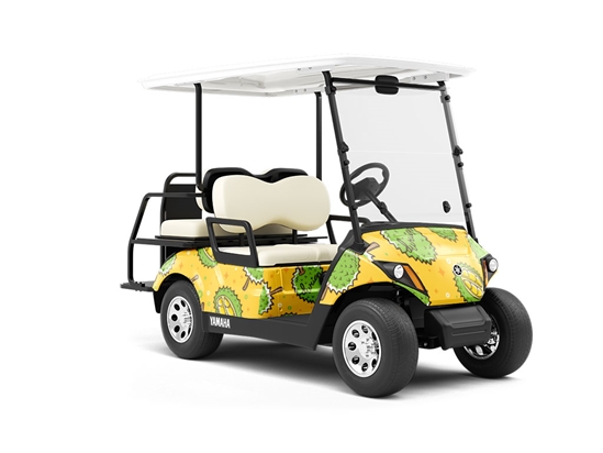 Golden Phoenix Fruit Wrapped Golf Cart