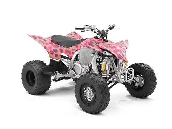 Black and Raspy Fruit ATV Wrapping Vinyl