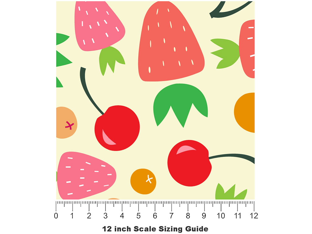 Fragrant Friends Fruit Vinyl Film Pattern Size 12 inch Scale