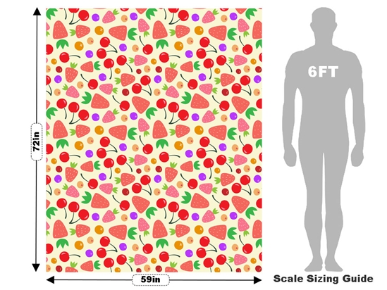 Fragrant Friends Fruit Vehicle Wrap Scale