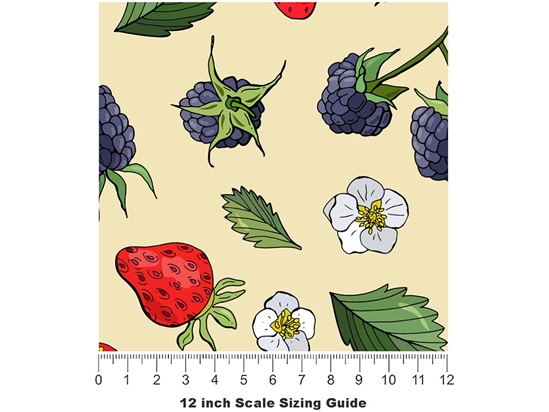 Freshly Picked Fruit Vinyl Film Pattern Size 12 inch Scale