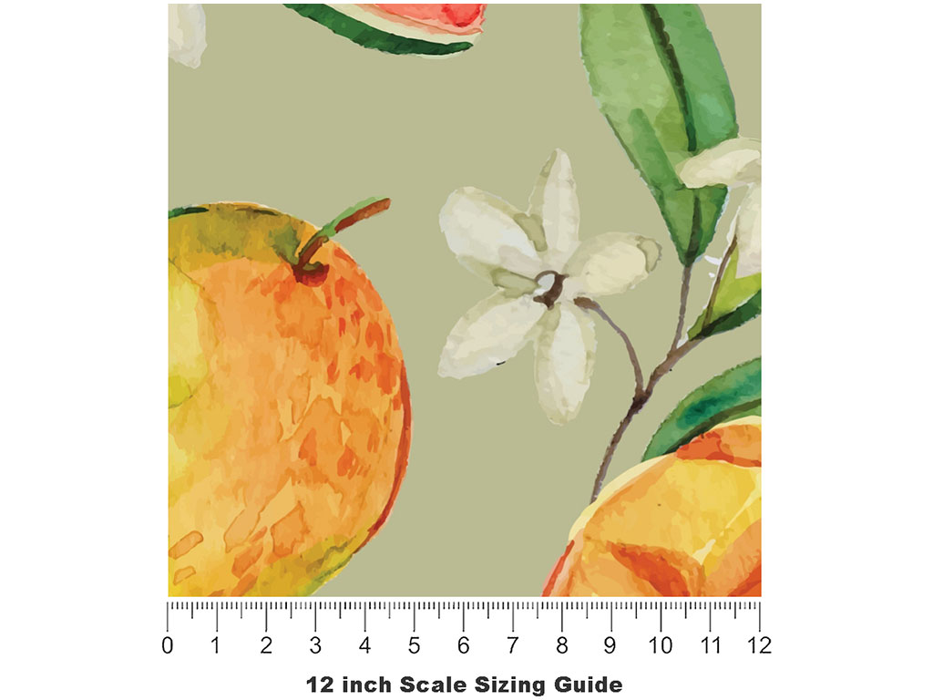 Juicy Sweet Fruit Vinyl Film Pattern Size 12 inch Scale