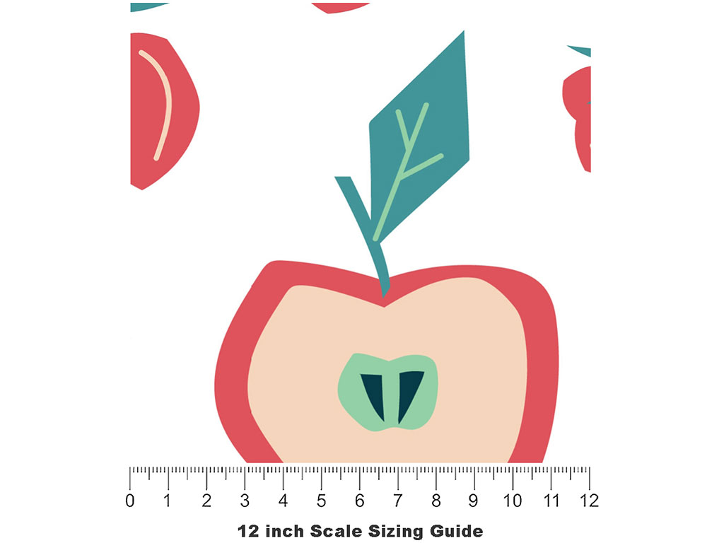 Red Faced Fruit Vinyl Film Pattern Size 12 inch Scale