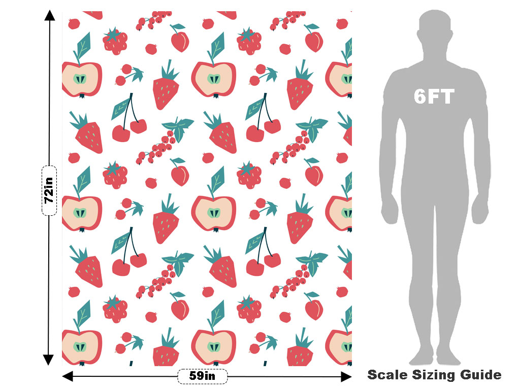 Red Faced Fruit Vehicle Wrap Scale