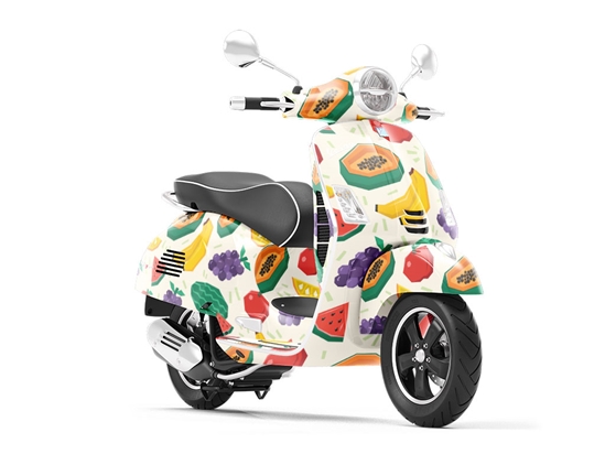 Table Fruits Fruit Vespa Scooter Wrap Film