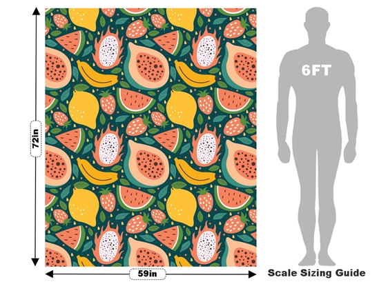 Tropical Tastes Fruit Vehicle Wrap Scale