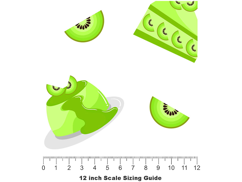 Key Pie Fruit Vinyl Film Pattern Size 12 inch Scale