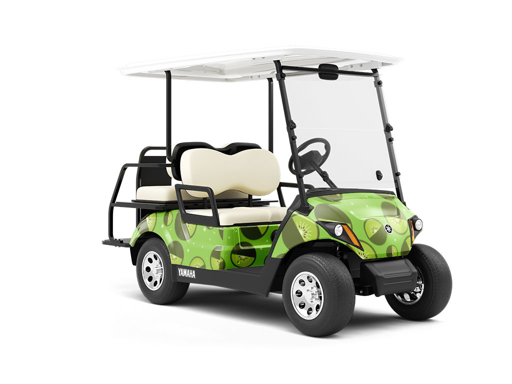 Missing Half Fruit Wrapped Golf Cart