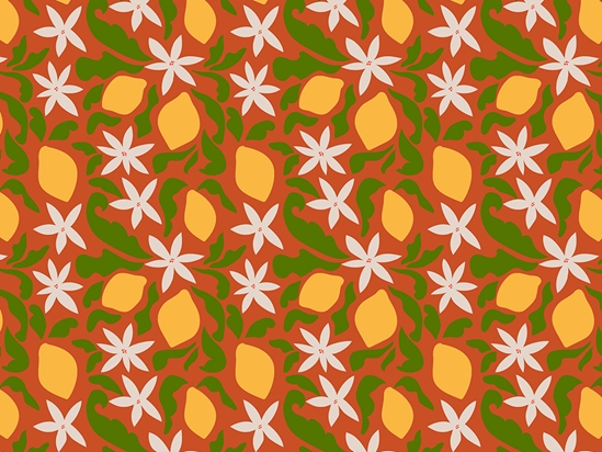 Blossoming Fruits Fruit Vinyl Wrap Pattern