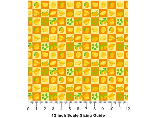 Small Earlygold Fruit Vinyl Film Pattern Size 12 inch Scale