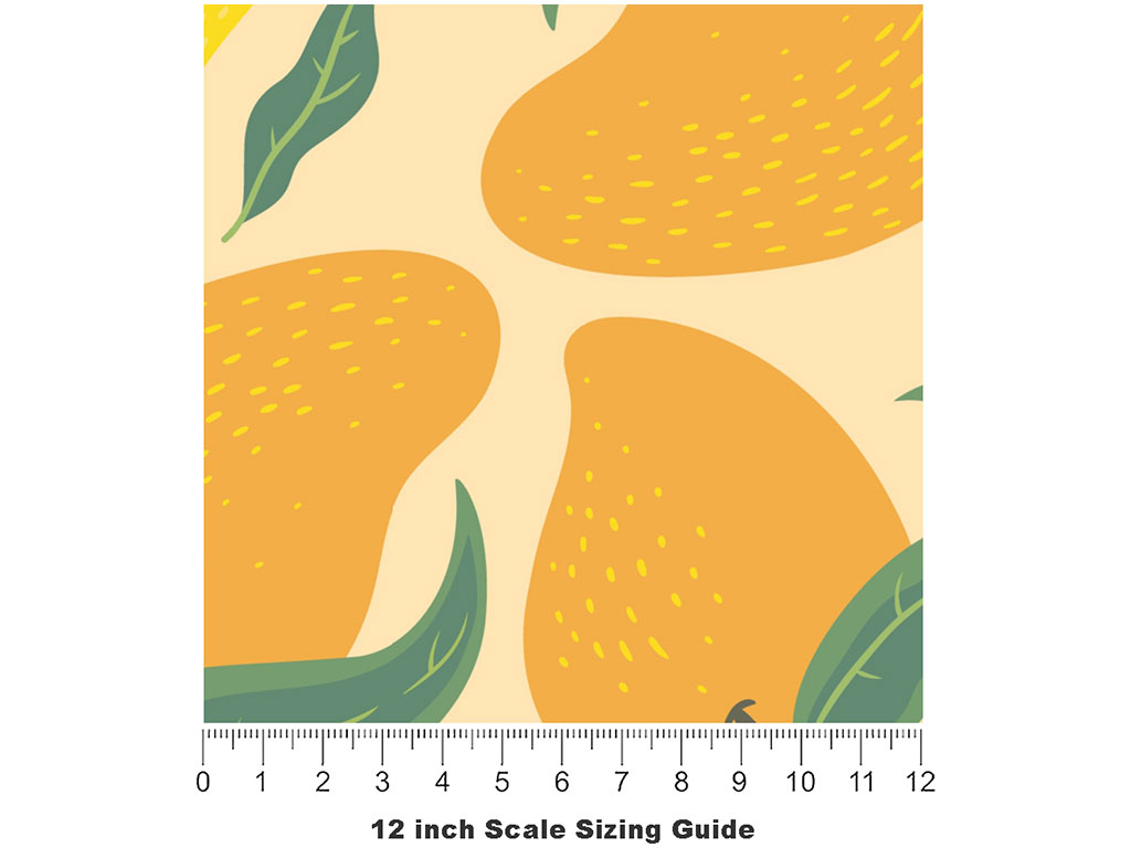 Southern Blush Fruit Vinyl Film Pattern Size 12 inch Scale