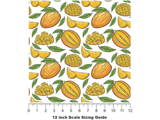 Valencia Pride Fruit Vinyl Film Pattern Size 12 inch Scale