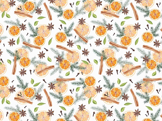 Mulled Wine Fruit Vinyl Wrap Pattern