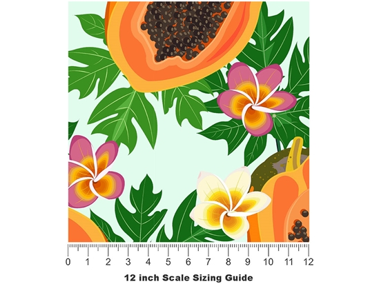 Maradol  Fruit Vinyl Film Pattern Size 12 inch Scale