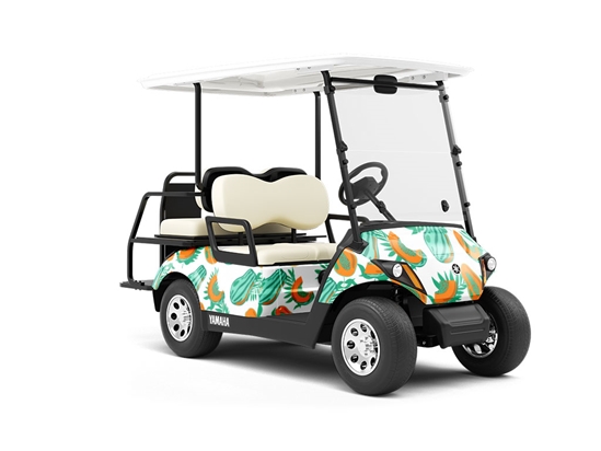 Oak Leaved Fruit Wrapped Golf Cart