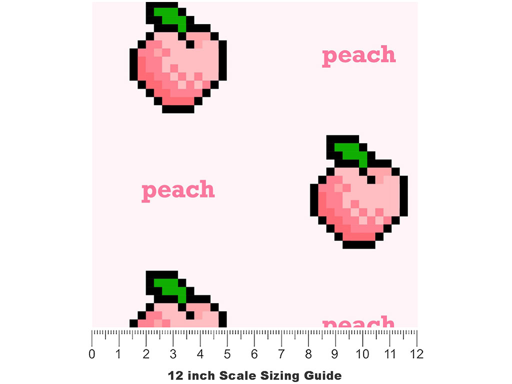 8-Bit Bites Fruit Vinyl Film Pattern Size 12 inch Scale