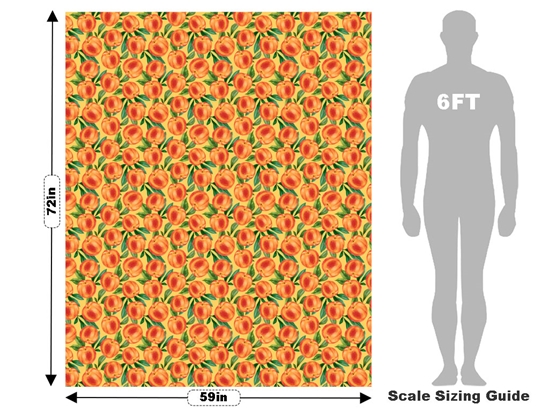 Yellow Peachy Keen Fruit Vehicle Wrap Scale