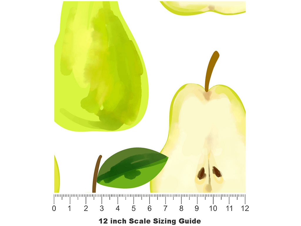 Chartreuse Hood Fruit Vinyl Film Pattern Size 12 inch Scale