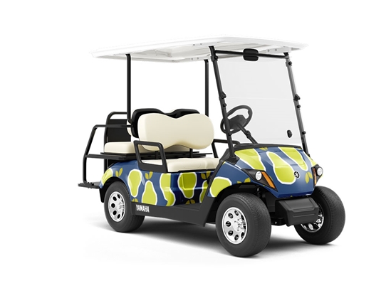 Geometric Sunrise Fruit Wrapped Golf Cart