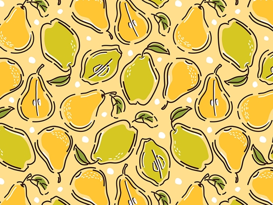 Grant Saint Yellow Fruit Vinyl Wrap Pattern