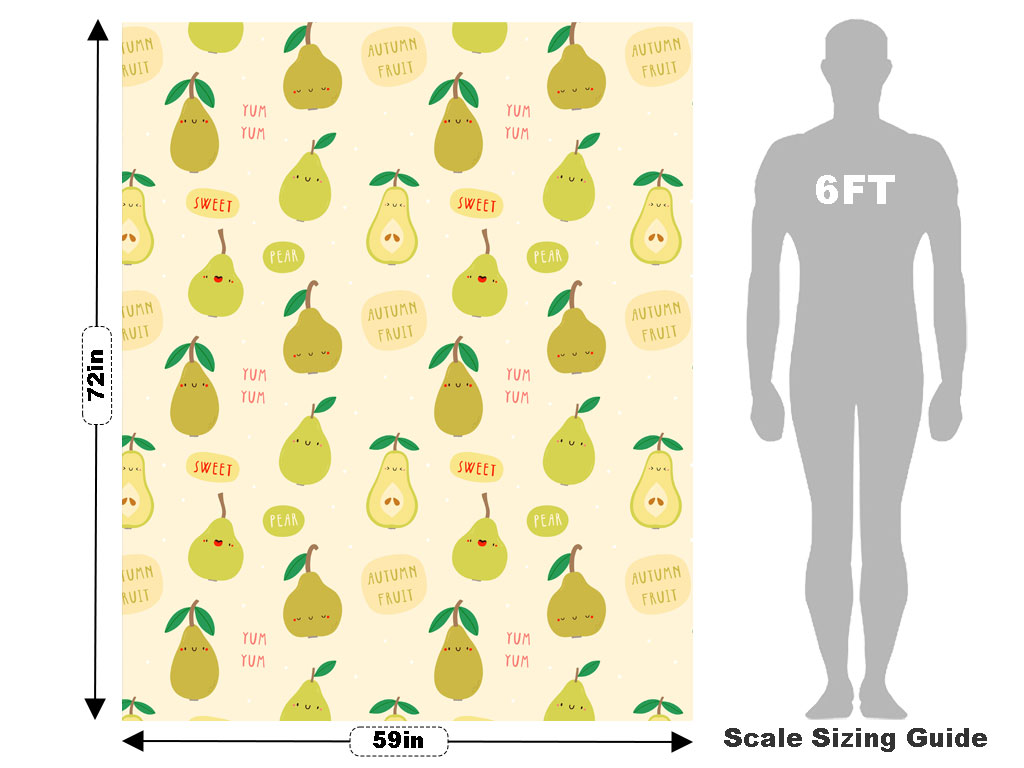 Pear Pleasantries Fruit Vehicle Wrap Scale