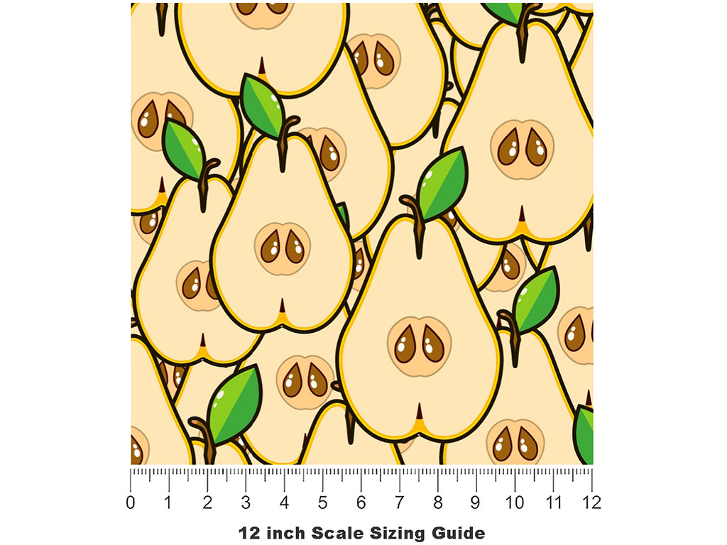 Sliced Lentier Fruit Vinyl Film Pattern Size 12 inch Scale