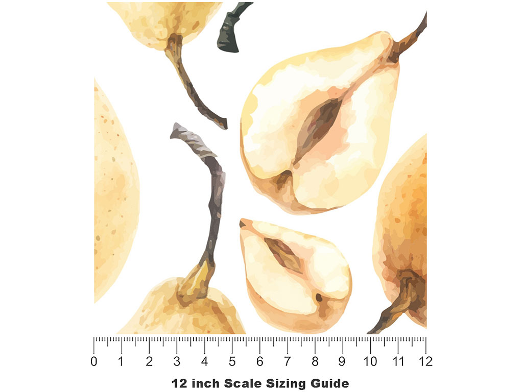 Sweet Bosc Fruit Vinyl Film Pattern Size 12 inch Scale