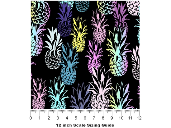 Antigua Black Fruit Vinyl Film Pattern Size 12 inch Scale