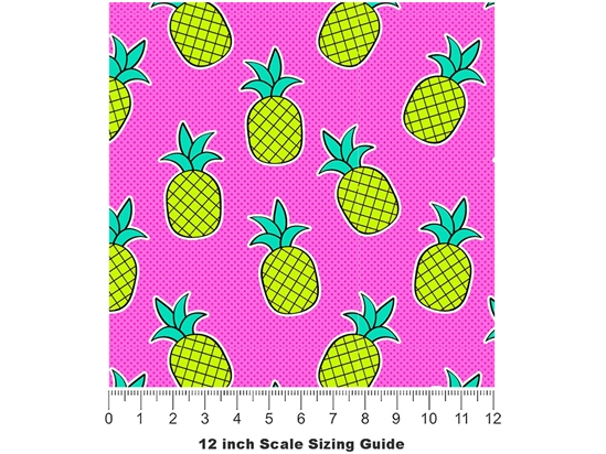 Poppin Pine Fruit Vinyl Film Pattern Size 12 inch Scale