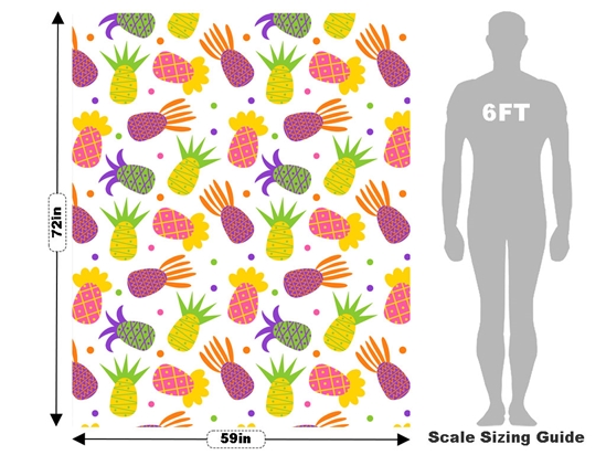 Tropical Treats Fruit Vehicle Wrap Scale