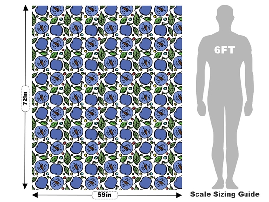 Bite-Sized Bluebyrd Fruit Vehicle Wrap Scale