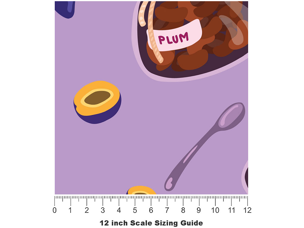 Bullace Jam Fruit Vinyl Film Pattern Size 12 inch Scale