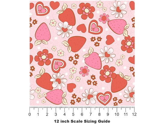 Little Scarlet Fruit Vinyl Film Pattern Size 12 inch Scale