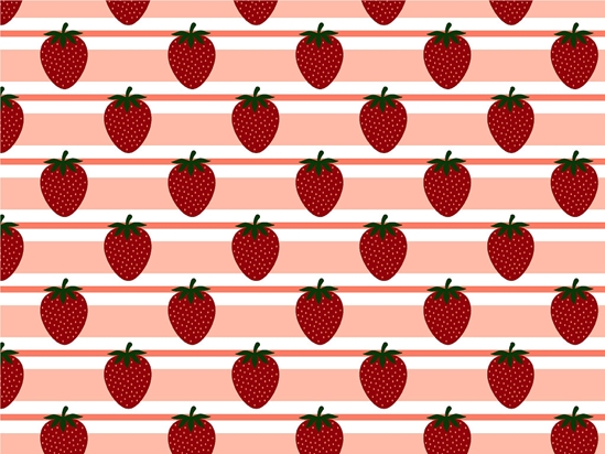 Printed vinyl Strawberry Fruit