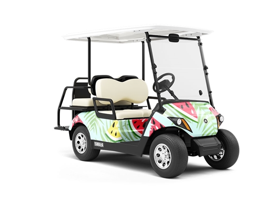 Orange Crisp Fruit Wrapped Golf Cart