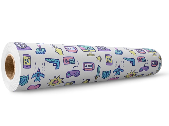 Retro Doodles Gaming Wrap Film Wholesale Roll