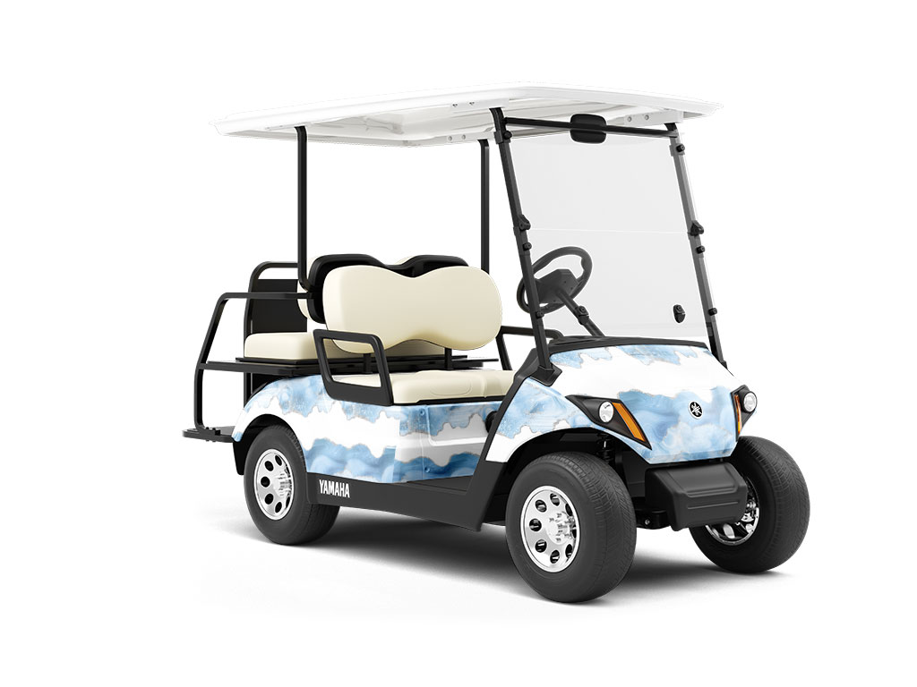 Daytime Blues Gemstone Wrapped Golf Cart