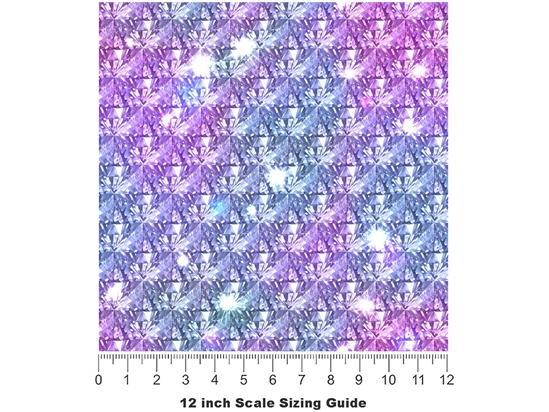 Exquisite Sparkles Gemstone Vinyl Film Pattern Size 12 inch Scale