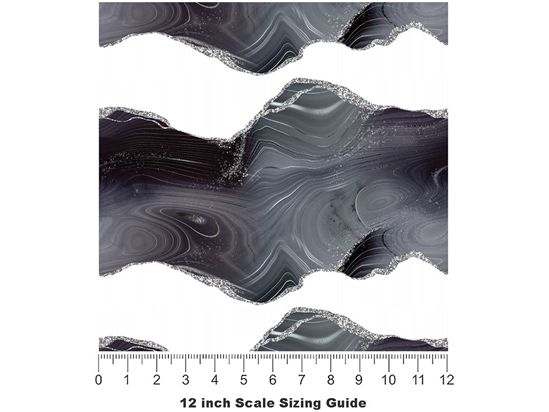 Obsidian Tears Gemstone Vinyl Film Pattern Size 12 inch Scale