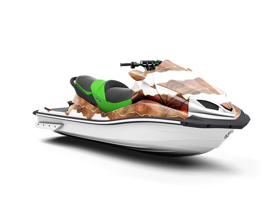 Slashed Sepia Gemstone Jet Ski Vinyl Customized Wrap