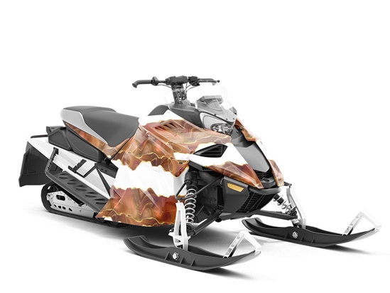 Slashed Sepia Gemstone Custom Wrapped Snowmobile