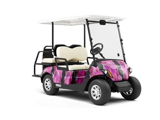Magenta Madness Gemstone Wrapped Golf Cart