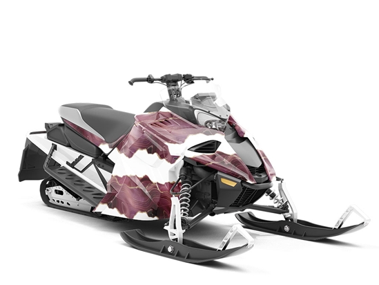 Burgundy Lip Gemstone Custom Wrapped Snowmobile